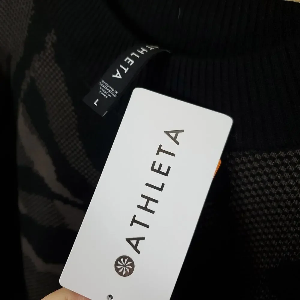 Athleta Jacquard Crew Sweater Women's Size L - Picture 10 of 11